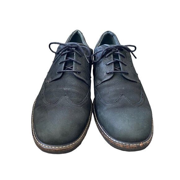 Ecco Shoes Mens Black Leather Wingtip Brogue Oxford Lace Up Size EU 45 US 11 main image 6